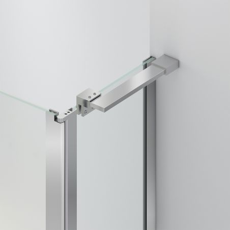 Cabina de dus, sticla securizata 6mm , Transparent, Crom, 2 usi Batante, dimensiuni: 80-90x120 cm, Axis