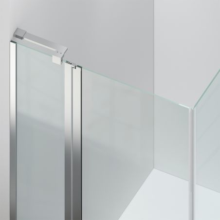 Cabina de dus, sticla securizata 6mm , Transparent, Crom, 2 usi Batante, dimensiuni: 80-90x120 cm, Axis