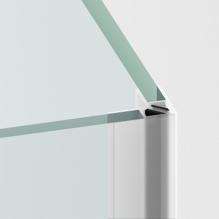 Cabina de dus, sticla securizata 6mm , Transparent, Crom, 2 usi Batante, dimensiuni: 80-90x120 cm, Axis