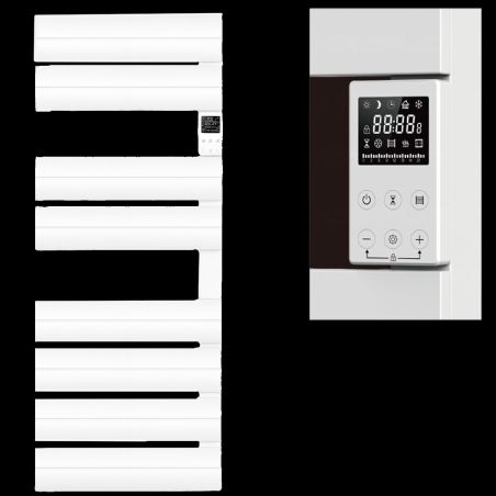 Calorifer portprosop electric, 500W, 230V, alb, 3 trepte de putere, termostat digital, 6 programe, 8 elementi, 105x55 cm, Reina