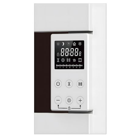 Calorifer portprosop electric, 500W, 230V, alb, 3 trepte de putere, termostat digital, 6 programe, 8 elementi, 105x55 cm, Reina