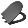 Capac slim Duroplast inchidere Soft-Close,distanta ajustabila, Quick Release, pentru vas wc Ben Negru Auriu Marble