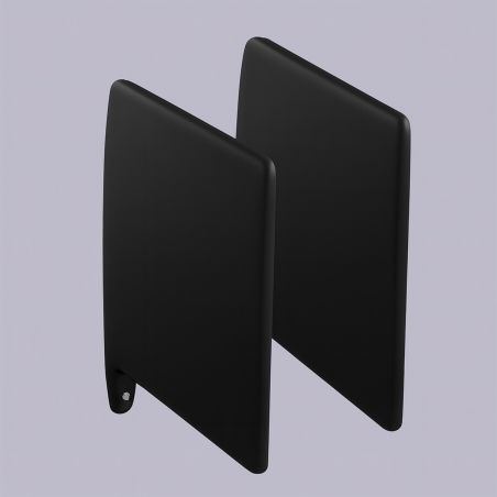 Separator, Paravan Pisoar, ceramica sanitara, 72 x 40 x 9 cm, Privado Negru Mat