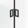 Cabina de dus, sticla securizata 6mm , Transparent, Negru, 2 usi Batante, dimensiuni: 80-90x120 cm, Axis