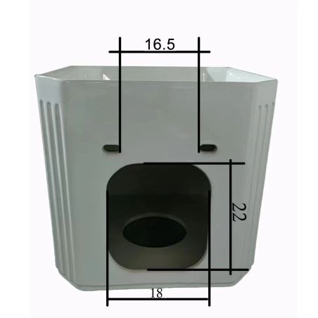 Lavoar, Negru Mat, Power Color, montaj suspendat, 42x42x40 cm, ceramica sanitara, Adele