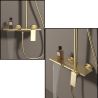 Sistem de dus si cada, Piano keys, suport obiecte, 3 functii, montaj pe perete, Auriu Mat, Bari