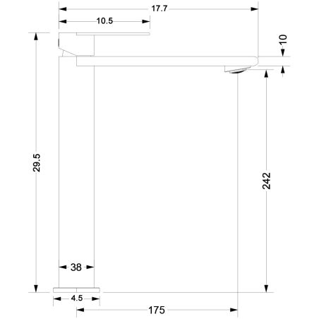 Baterie lavoar, Negru Mat, Perlator, otel inoxidabil, montaj pe blat, Sereno
