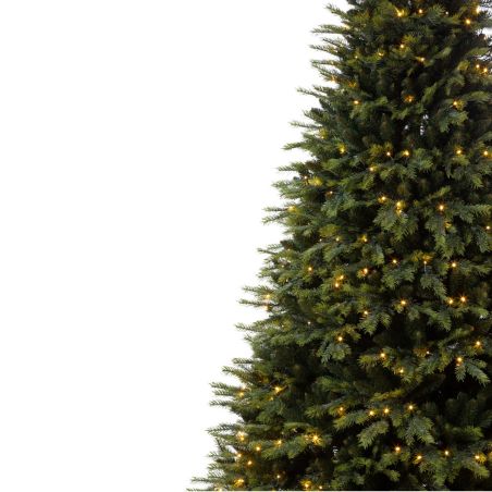 Brad de Craciun premium cu LED, ramuri 3D, Normandian PE, dimensiune 250 cm, suport metalic inclus