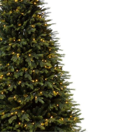 Brad de Craciun premium cu LED, ramuri 3D, Normandian PE, dimensiune 250 cm, suport metalic inclus