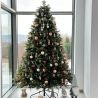 Brad de Craciun premium, Normandian PE, ramuri 3D, suport metalic inclus, 220 cm