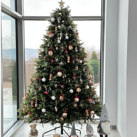 Brad de Craciun premium, Normandian PE, ramuri 3D, suport metalic inclus, 250 cm