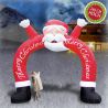 Figurina gonflabila cu pompa electrica inclusa, 240 cm inaltime, 3 Leduri decorative, Mos Craciun pergola poarta