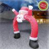 Figurina gonflabila cu pompa electrica inclusa, 240 cm inaltime, 3 Leduri decorative, Mos Craciun pergola poarta