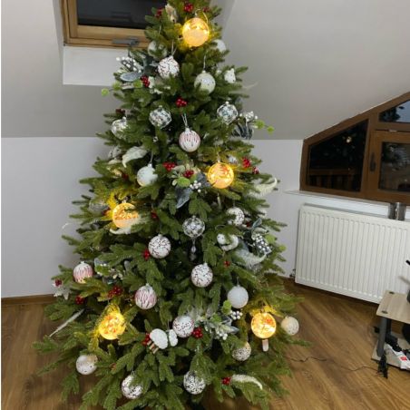 Brad de Craciun artificial, premium,  ramuri 3D PE, 250 cm, suport inclus,  Ego-Sw