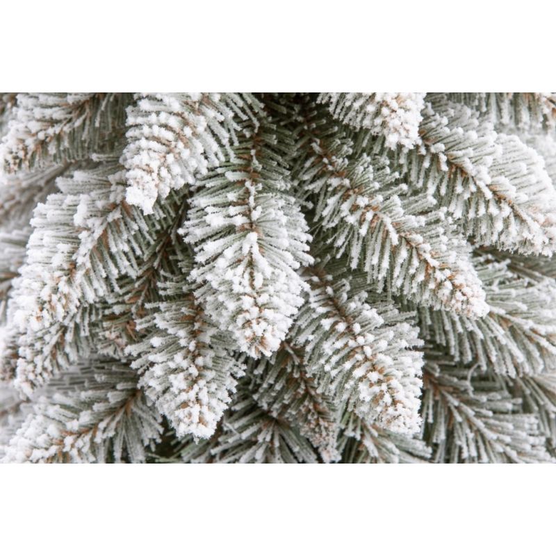 Brad artificial Slim, Nins, pe trunchi natural, 180 cm, suport inclus, Ego Interiors