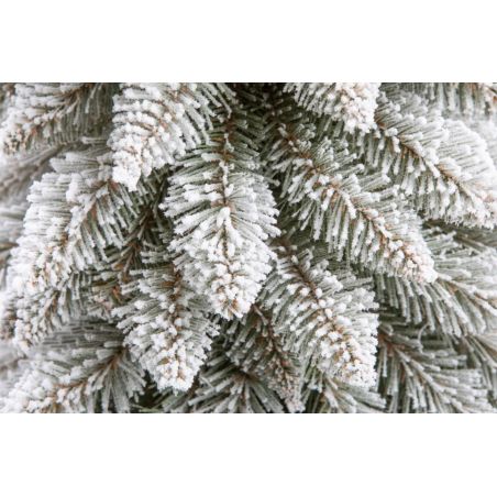 Brad artificial Slim, Nins, pe trunchi natural, 180 cm, suport inclus, Ego Interiors