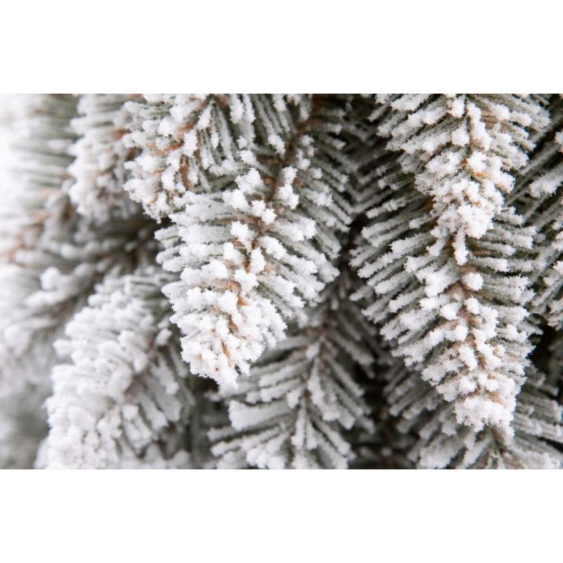 Brad artificial Slim, Nins, pe trunchi natural, 180 cm, suport inclus, Ego Interiors