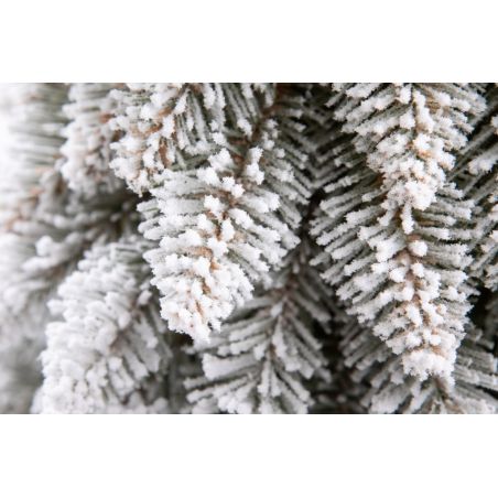 Brad artificial Slim, Nins, pe trunchi natural, 180 cm, suport inclus, Ego Interiors