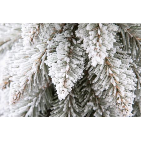 Brad artificial Slim, Nins, pe trunchi natural, 180 cm, suport inclus, Ego Interiors