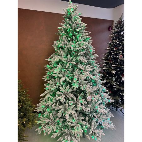 Brad artificial , Nins, ramuri 3D, Led RGB 32 moduri, 220 cm, telecomanda, suport metalic, 3170 crengute  Polar