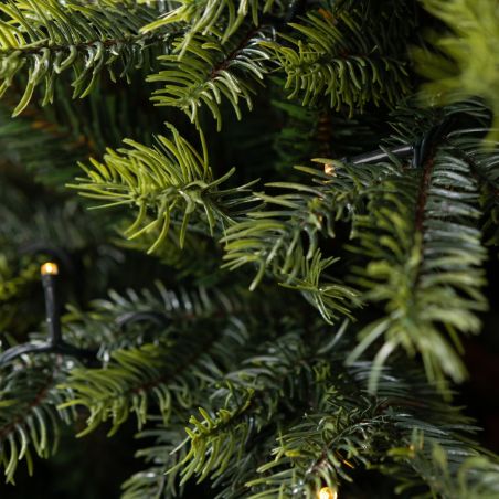 Brad de Craciun premium cu LED, ramuri 3D, dimensiune 220 cm, Normandian PE, suport metalic inclus