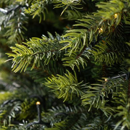 Brad de Craciun premium cu LED, ramuri 3D, dimensiune 220 cm, Normandian PE, suport metalic inclus