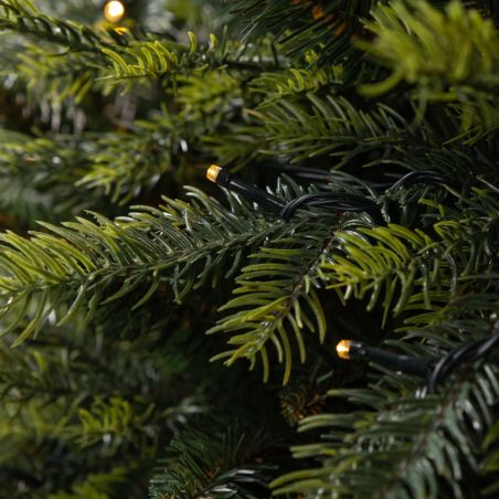 Brad de Craciun premium cu LED, ramuri 3D, dimensiune 220 cm, Normandian PE, suport metalic inclus