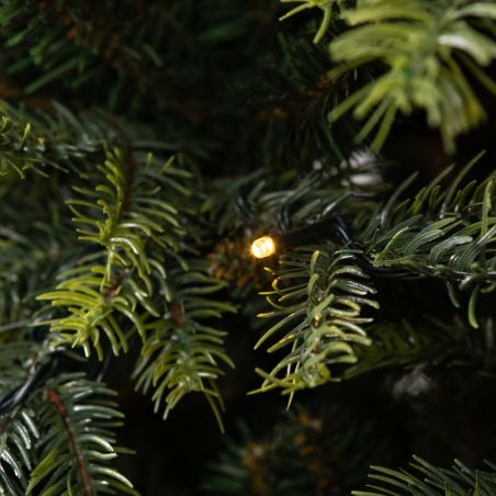 Brad de Craciun premium cu LED, ramuri 3D, dimensiune 220 cm, Normandian PE, suport metalic inclus