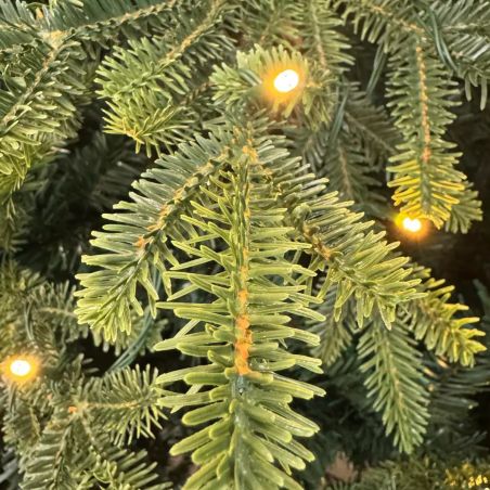 Brad de Craciun premium cu LED, ramuri 3D, dimensiune 220 cm, Normandian PE, suport metalic inclus