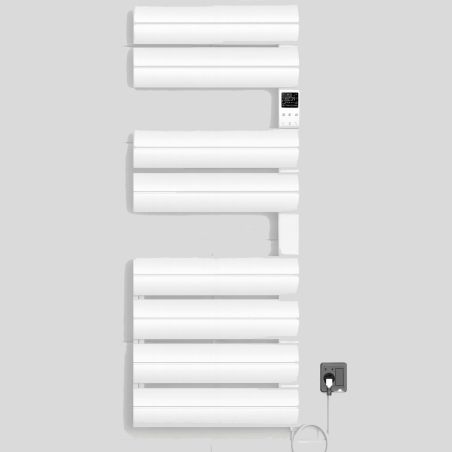 Calorifer portprosop electric, 500W, 230V, alb, 3 trepte de putere, termostat digital, 6 programe, 8 elementi, 105x55 cm, Reina