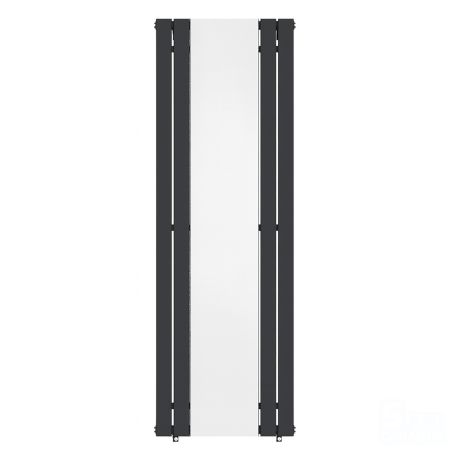 Calorifer decorativ din otel cu oglinda, Antracit, 4 elementi, 593 W, dimensiune 180x60 cm, Malvina