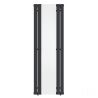 Calorifer decorativ din otel cu oglinda, Antracit, 4 elementi, 593 W, dimensiune 180x60 cm, Malvina