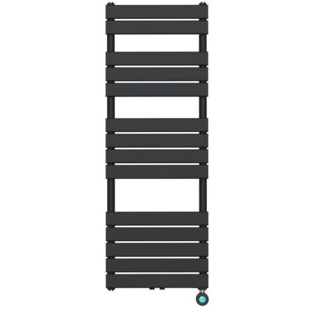Calorifer electric din otel cu termostat digital LCD, Timer, Portprosop, Antracit, 120-140-160x50 cm, Nadir