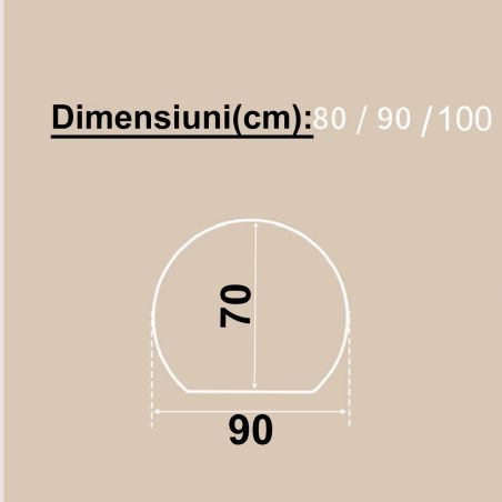 Oglinda smart Led, 5 mm, dezaburire, buton touch, 3 Culori, dimensiuni: 80,90,100 cm, Orbis