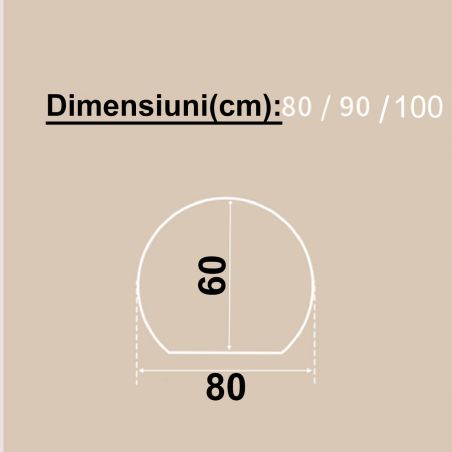 Oglinda smart Led, 5 mm, dezaburire, buton touch, 3 Culori, dimensiuni: 80,90,100 cm, Orbis