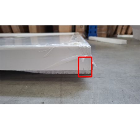 Cadita dus  OMNIRES BROOKLIN Resigilat, 90x90x5 cm, Alb lucios, acril sanitar