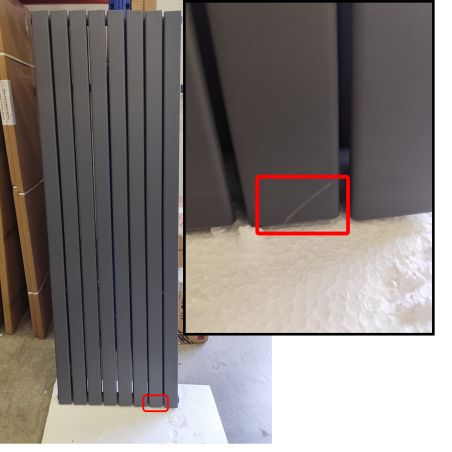 Calorifer vertical dublu Resigilat Kalifa, Resigilat, Antracit, dimensiune :180x61 cm