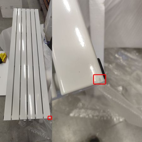 Calorifer vertical dublu Resigilat Kalifa, Resigilat, Alb, dimensiune :180x46 cm