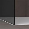 Perete dus Walk-In, sticla securizata finisaj Grafit 10 mm, dimensiuni 100, 120, 140 cm, Lotus Efect, Sicilia