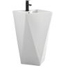 Lavoar stativ Enrico, Alb, cu gaura de baterie, 47x47x83 cm, montaj pe podea, ceramica sanitara