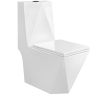 Vas WC Enrico, SifonFlush, Alb, 68x37 cm, Rezervor Inclus, montaj podea, capac cu soft-close inclus