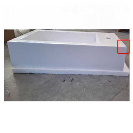 Lavoar Zita, Resigilat, compozit mineral, montaj suspendat sau pe blat, gaura de baterie pe dreapta 62x35 cm