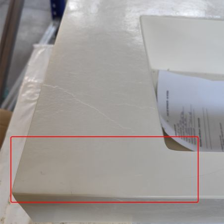 Lavoar Elsa, Resigilat, compozit, montaj pe blat sau suspendat, Crem Mat, finisaj Ardezie, cu gaura de baterie, 80x49.2 cm