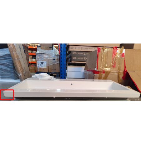 Lavoar dublu Eva, Resigilat, compozit mineral, montaj semi-incastrat, 100x51 cm