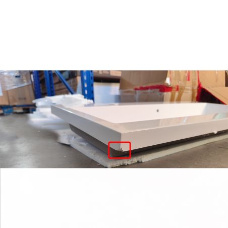 Lavoar dublu Eva, Resigilat, compozit mineral, montaj semi-incastrat, 100x51 cm