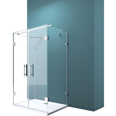 Cabina 40, 3 laturi, usi Batante deschidere 180 grade, sticla 8 mm, Dimensiuni 80-90x120