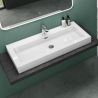 Lavoar EGO 18, Alb, lucios, montaj suspendat sau semi-incastrat, dimensiuni: 60, 73, sau 90 cm, compozit marmura