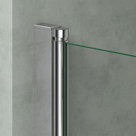 Paravan cada EGO-1121, sticla securizata 6 mm, Transparent sau Sablata partial, 94x140 cm, pivotant 180°, Nano Easy Clean