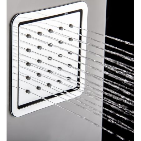 Panel de dus SK-426K, design elegant, Alb mat, cu ploaie si hidromasaj