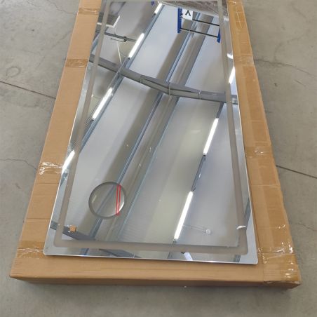 Oglinda Led, cu Lupa cosmetica, Resigilat, Dezaburire, Touch, 3 Culori, 5 mm, dimensiuni 140x70 cm, Velora